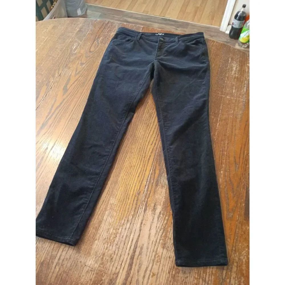 Size 10/30 Ann Taylor Loft Modern Skinny Black Casual Corduroy Pants Trousers